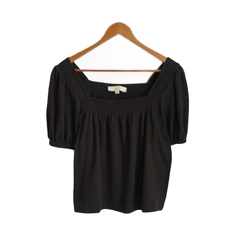 LOFT Smocked Puff Sleeve Top
